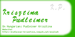 krisztina pudleiner business card